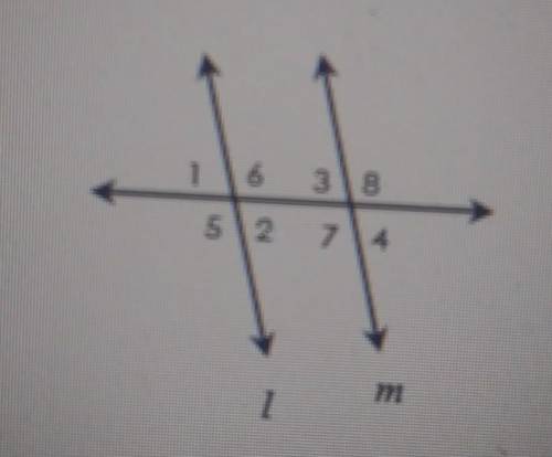 If angle 1 is 78 degrees, what is the measure of angle 8?