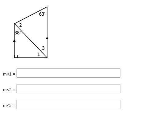 Find the measure of each missing angle.