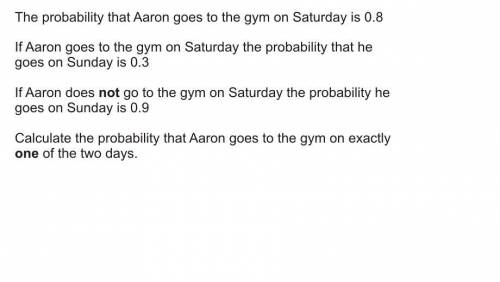 Calculate the probability that Aaron goes to the gym on exactly 1 of these days