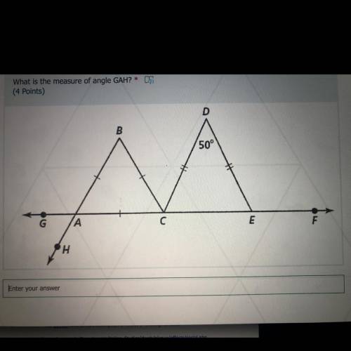 What is the measure of angles DEC and GAH?