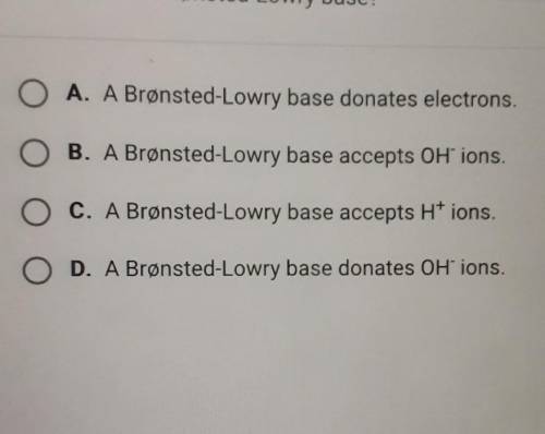 What is true of a brønsted-Lowry base?