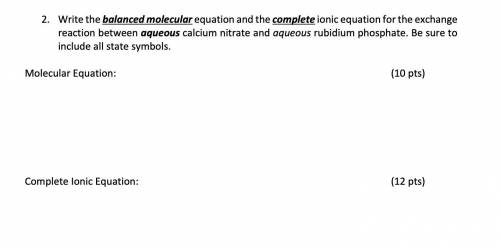 Write the balanced molecular equation and the complete ionic equation for the exchange reaction bet