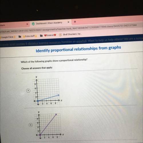 Identify proportional realationships from graphs
There’s also a none option