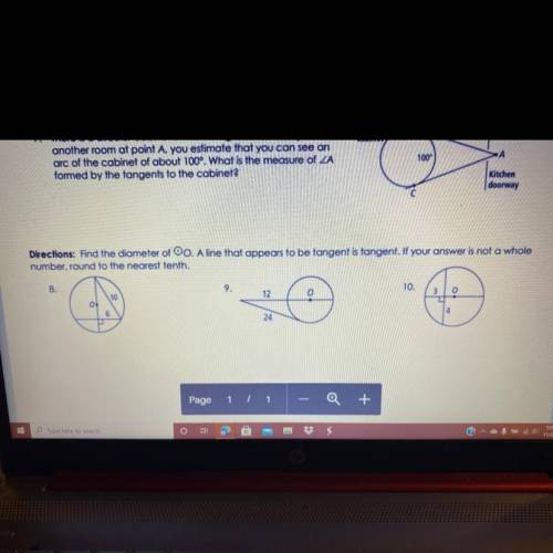 Find the diameter of point O?