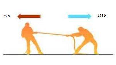 I WILL GIVE BRAINLIEST

The image above shows two opposite forces acting on a rope, what can w
