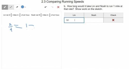 How long would it take Lin and Noah to run 1 mile at that rate?