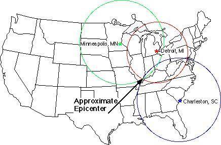 Where is the epicenter of the earthquake located?