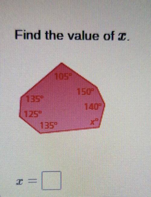 Find the value of x 105 150 135 125 140 135 x