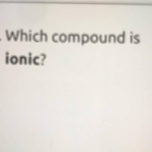 Which compound is
ionic?