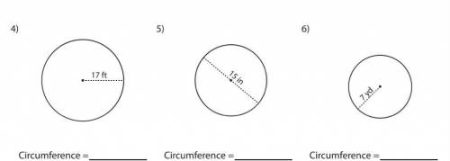 Circle circumference 
Will mark brainliest