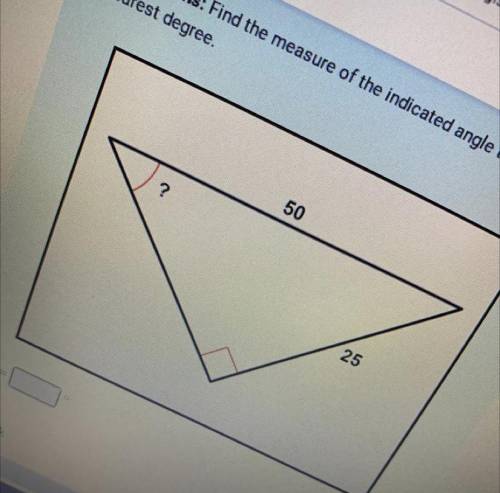 Instructions: Find the measure of the indicated angle to the nearest degree.