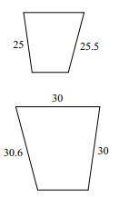 The polygons below are similar. Find the scale factor of the SMALLER figure to the LARGER.

A. 5:6