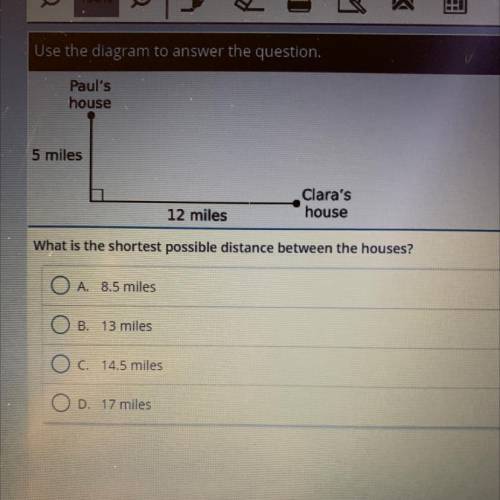 What is the shortest possible distance between the houses