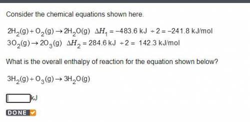 Consider the chemical equations shown here. What is the overall enthalpy of reaction for the equati
