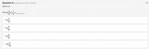 (Ill give brainliest if u helppp me!! :D)

Solve six and two sixths times one and one half.
A) six