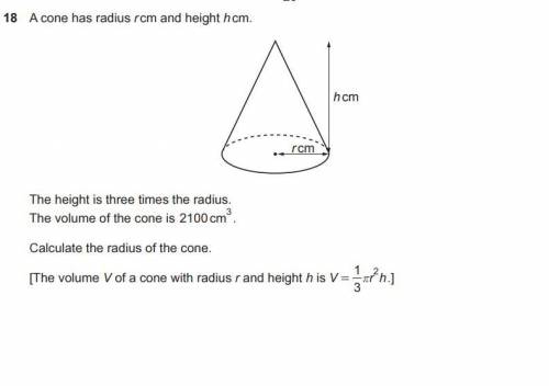 18. need help with this cone question