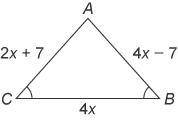What is the length of side BC of the triangle?

Enter your answer in the box.
units