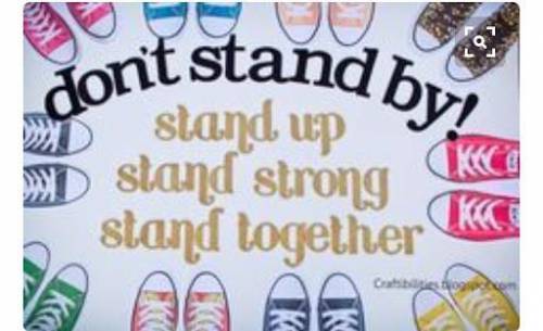 STOP BULLYING stand up for people if you see them getting bullyed!!