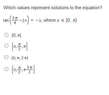Which values represent solutions to the equation?