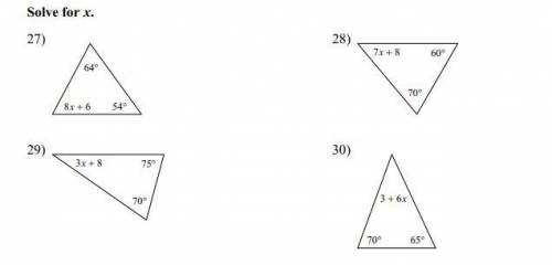 Solve for X geometry