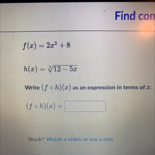 Find the composite function (please help)