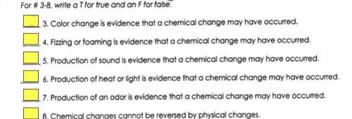 Can someone help me with this chemical or physical change hw