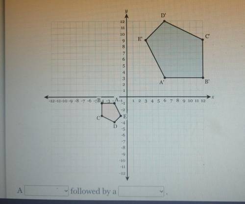Can someone please help me on this?

Determine a series of transformations that would map polygon