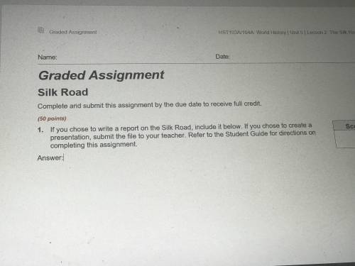 NEED ANSWERS ASAP ITS A REPORT make a report on the silk road please i cant do it