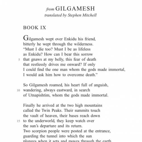 HELPPP :o please

How do Grandma Gatewood in Grandma Gatewood's Walk and Gilgamesh in the excerp