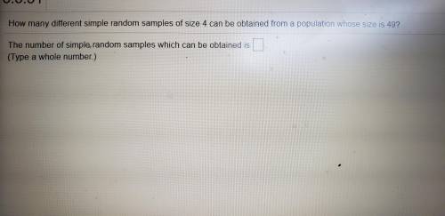 How many diffrent simple random samples of size 4 can be obtained from a population whose size is 4