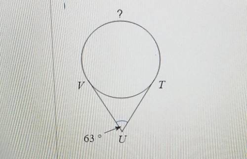 Find the measure of the arc indicated. The lines are tangent