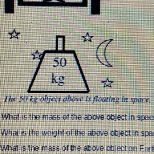 Help me please *50 point*

Please help plsss 
What is the mass of the above object in space?
What
