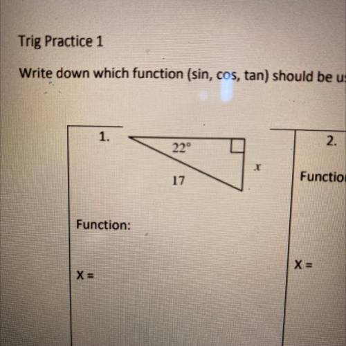 Answer problem 1 of trig problem