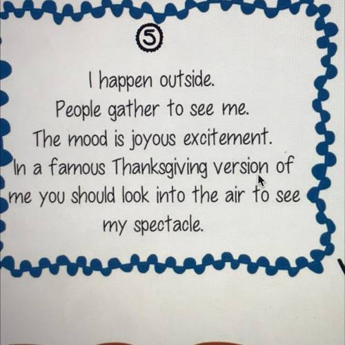 This is a thanksgiving riddle