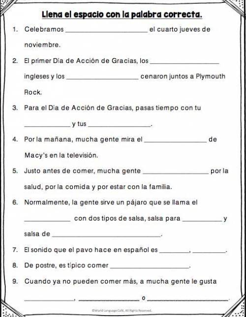 Dont take the points please i need help on this and i just dont understand spanish to well. So If y