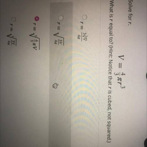 Solve for r , what is r equal to ?