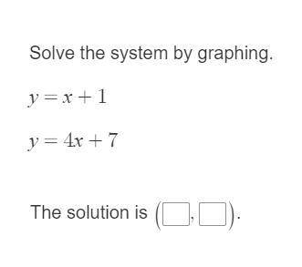 Solve the system by graphing