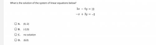 What is the solution of the system of linear equations below?