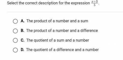 Select The correct Description giving brainliest:)