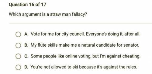 Which argument is a straw man fallacy?