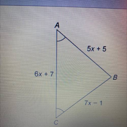 What is the length of side AC of the triangle? Pls hurry