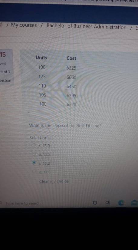 How can I find slope of the best fit line and the fixed cost?