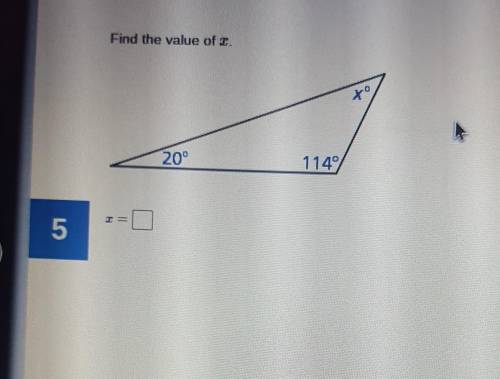Find the value of x