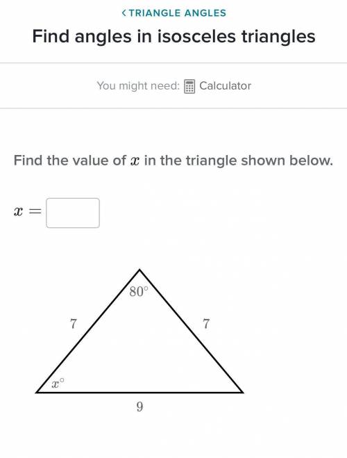 Find the value of xxx in the triangle shown below.