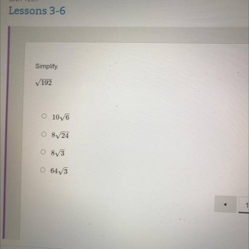 Need help ASAP Simplify square root 192