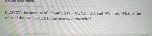 What is that value cosine of angle x to the neared hundredths