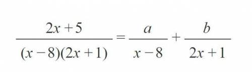 Find values of a and b that make the following equation into identity: