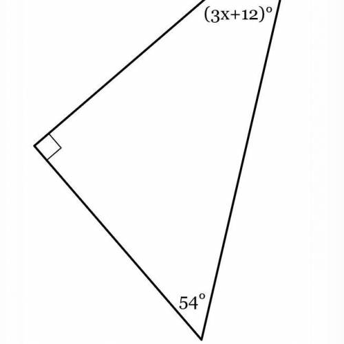 The measures of the angles of the triangle solve for x