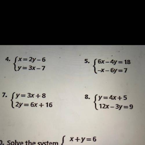 Could someone please help me with #7 and #8?