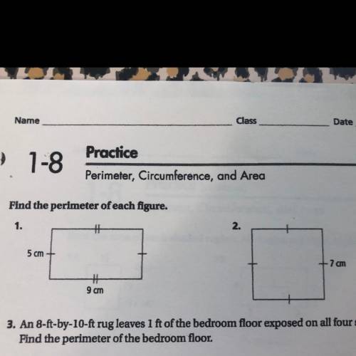 Find the perimeter of each figure.